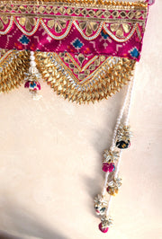 Beautiful Handmade toran decorative doorway hanging (Pink), 41 inches, C